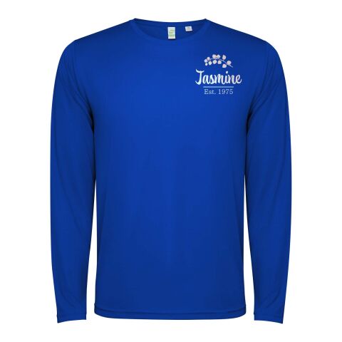 48h Express-Druck Werbeartikel Estoril Langarm-Shirt Unisex – royalblau – XL – mit Logo bedruckt