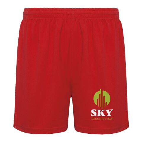 Werbeartikel Player Sportshorts Unisex – rot – L – mit Logo bedruckt