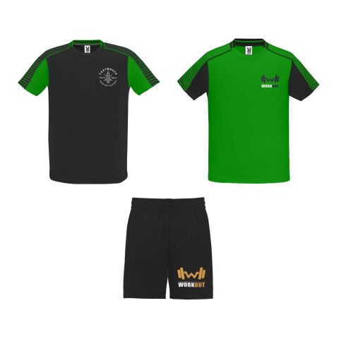 Werbeartikel Juve Sport-Set Unisex – farngrün-schwarz – 2XL – mit Logo bedruckt