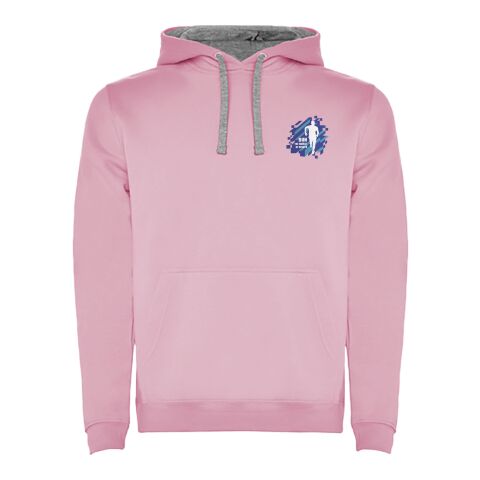Werbeartikel Urban Kapuzenpullover für Herren – hellrosa-marl grey – S – mit Logo bedruckt