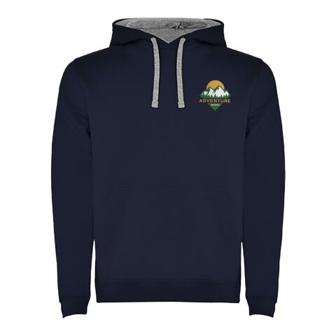 Werbeartikel Urban Kapuzenpullover für Herren – navy blue-marl grey – 4XL – mit Logo bedruckt