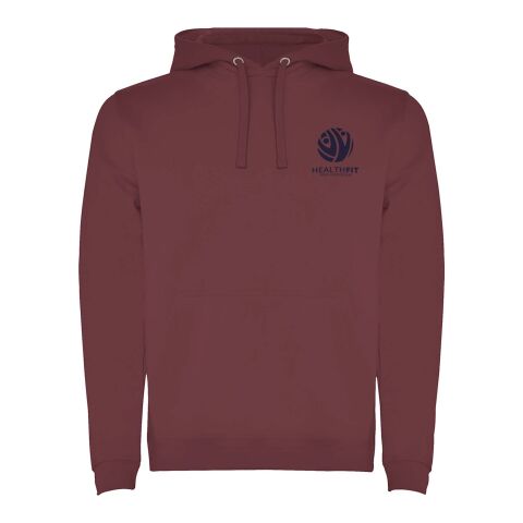 Werbeartikel Urban Kapuzenpullover für Herren – berry red – S – mit Logo bedruckt
