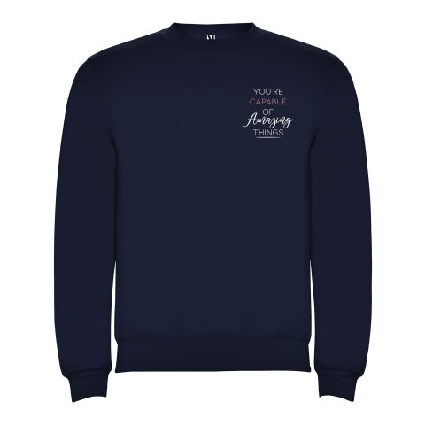 Werbeartikel Clasica Sweatshirt mit Rundhalsausschnitt Unisex – navy blue – XL – mit Logo bedruckt