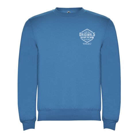 Werbeartikel Clasica Sweatshirt mit Rundhalsausschnitt Unisex – ozeanblau – 2XL – mit Logo bedruckt