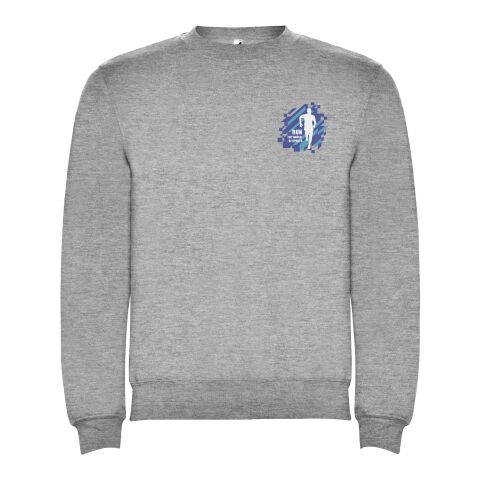 Werbeartikel Clasica Sweatshirt mit Rundhalsausschnitt Unisex – marl grey – 3XL – mit Logo bedruckt
