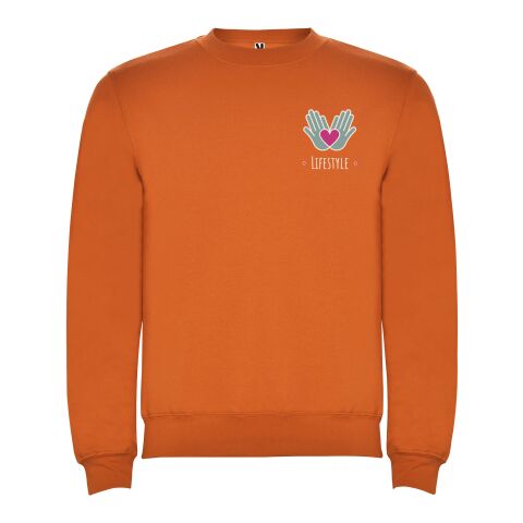 Werbeartikel Clasica Sweatshirt mit Rundhalsausschnitt Unisex – orange – M – mit Logo bedruckt