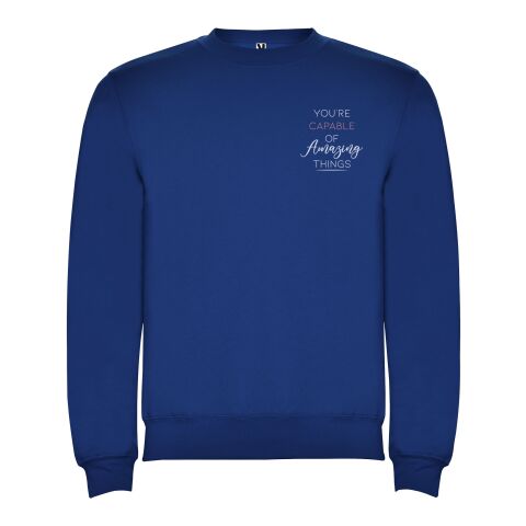 Werbeartikel Clasica Sweatshirt mit Rundhalsausschnitt Unisex – royalblau – L – mit Logo bedruckt