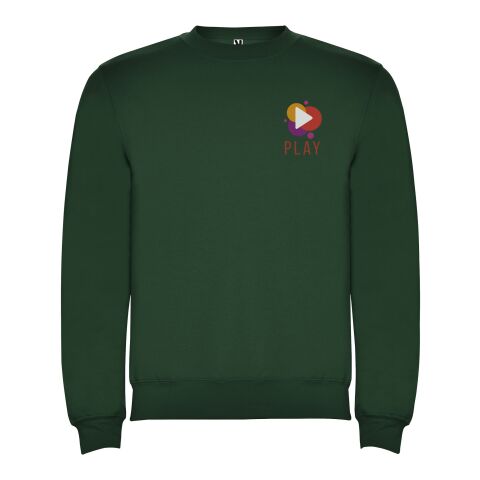 Werbeartikel Clasica Sweatshirt mit Rundhalsausschnitt Unisex – dunkelgrün – 2XL – mit Logo bedruckt