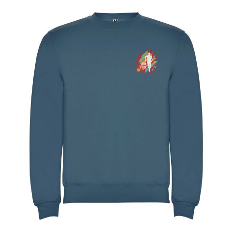 Werbeartikel Clasica Sweatshirt mit Rundhalsausschnitt Unisex – Storm blue – M – mit Logo bedruckt