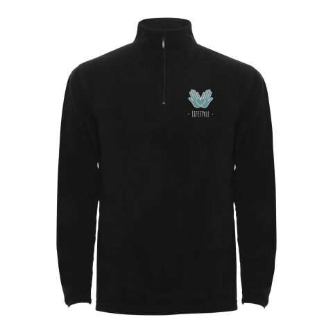 48h Express-Druck Werbeartikel Himalaya 1/4 Zip - Fleecepullover für Herren – schwarz – M – mit Logo bedruckt