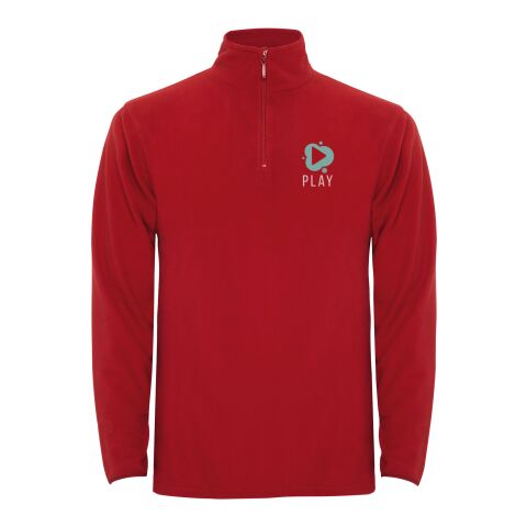 Werbeartikel Himalaya 1/4 Zip - Fleecepullover für Herren – rot – S – mit Logo bedruckt