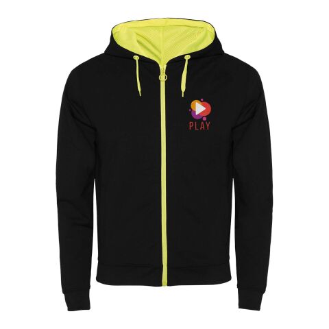 Fuji Kaputzensweatjacke Unisex Standard | schwarz-Fluor Yellow | L | ohne Werbeanbringung | Nicht verfügbar | Nicht verfügbar | Nicht verfügbar