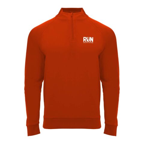 Werbeartikel Epiro Half-Zip Sweatshirt Unisex – rot – M – mit Logo bedruckt