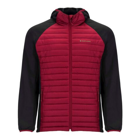 48h Express-Druck Werbeartikel Minsk Hybrid Thermojacke Unisex – rot-schwarz – L – mit Logo bedruckt