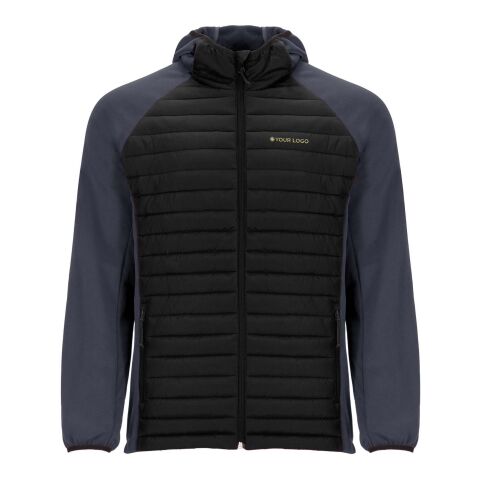 Werbeartikel Minsk Hybrid Thermojacke Unisex – schwarz-Lead