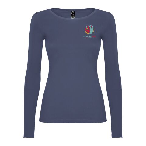 Werbeartikel Extreme Langarmshirt für Damen – blue denim – 2XL – mit Logo bedruckt