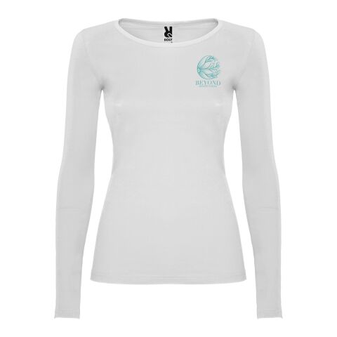 Werbeartikel Extreme Langarmshirt für Damen – weiss – 2XL – mit Logo bedruckt