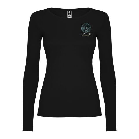 Werbeartikel Extreme Langarmshirt für Damen – schwarz – 2XL – mit Logo bedruckt