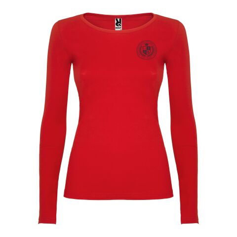 Werbeartikel Extreme Langarmshirt für Damen – rot – L – mit Logo bedruckt