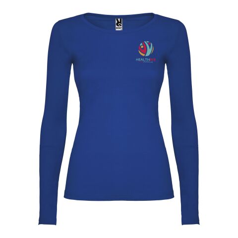 Werbeartikel Extreme Langarmshirt für Damen – royalblau – L – mit Logo bedruckt