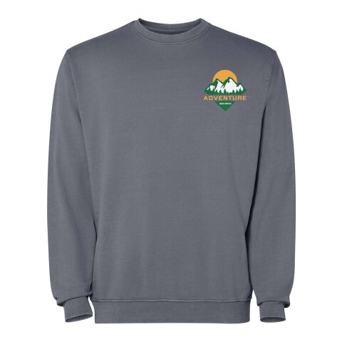 Werbeartikel Jaya Pullover mit Rundhalsausschnitt Unisex – dunkelgrau – XL – mit Logo bedruckt