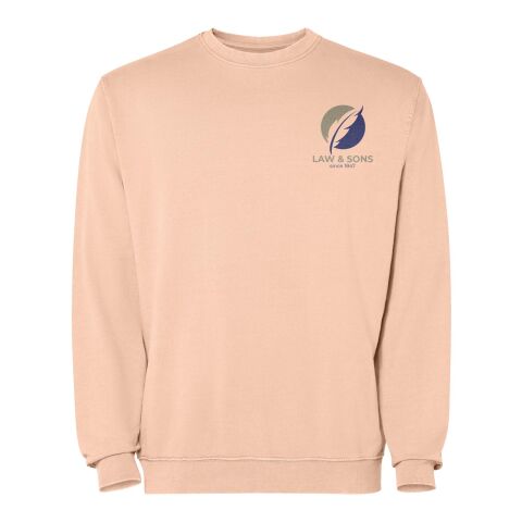 48h Express-Druck Werbeartikel Jaya Pullover mit Rundhalsausschnitt Unisex – hellorange – XL – mit Logo bedruckt