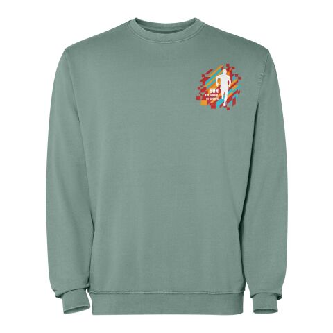 Werbeartikel Jaya Pullover mit Rundhalsausschnitt Unisex – dunkelgrün – S – mit Logo bedruckt