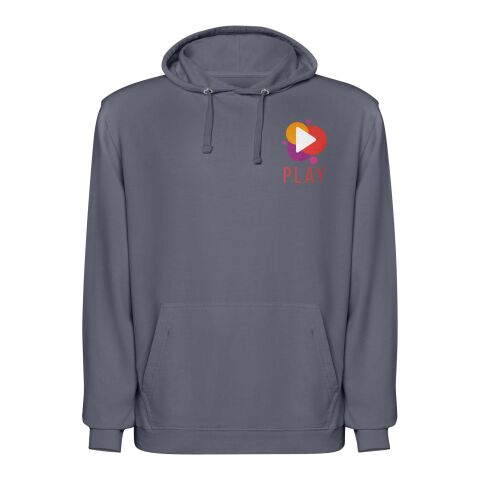 Werbeartikel Kenia Kapuzenpullover Unisex – dunkelgrau – S – mit Logo bedruckt