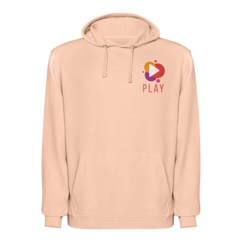 48h Express-Druck Werbeartikel Kenia Kapuzenpullover Unisex – hellorange – L – mit Logo bedruckt