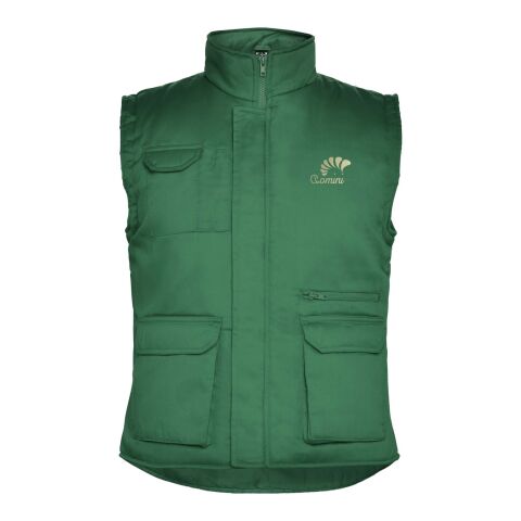 Werbeartikel Amanzor Vielseitige Thermo Arbeitsweste mit hohem Kragen – dunkelgrün – 3XL – mit Logo bedruckt