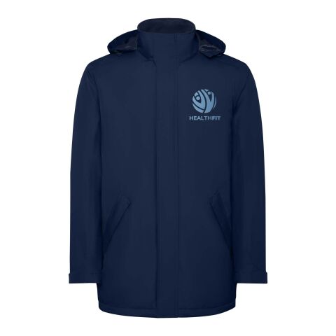 Werbeartikel America wattierter Parka für Herren – navy blue – L – mit Logo bedruckt