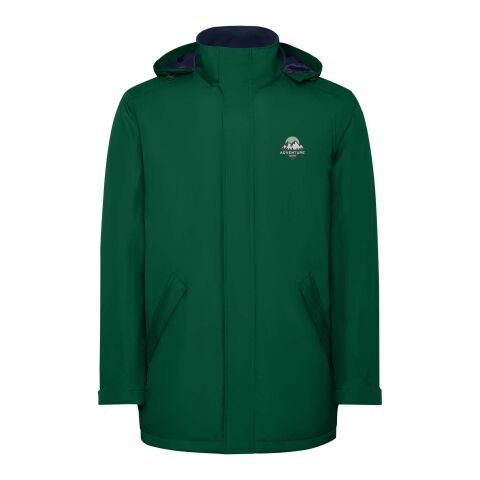 48h Express-Druck Werbeartikel America wattierter Parka für Herren – dunkelgrün – XL – mit Logo bedruckt