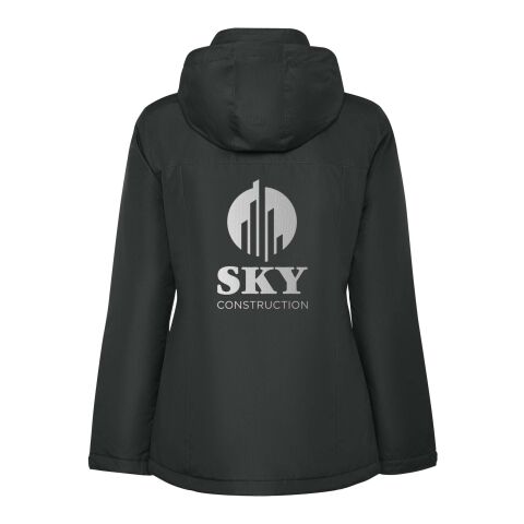 Werbeartikel America wattierter Parka für Damen – dark lead – 3XL – mit Logo bedruckt