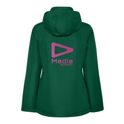 Werbeartikel America wattierter Parka für Damen – dunkelgrün – 2XL – mit Logo bedruckt