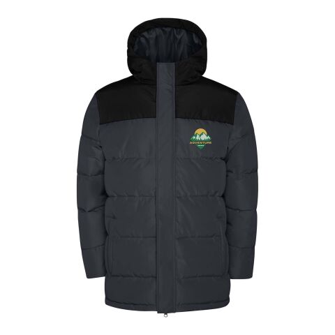 Werbeartikel Tallin Steppjacke Unisex – ebony-schwarz – S – mit Logo bedruckt