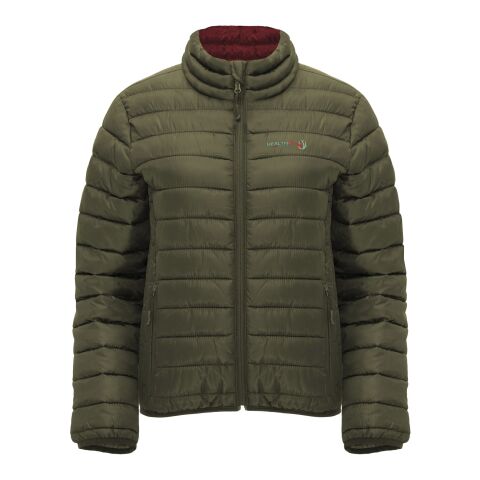 Werbeartikel Finland isolierte Jacke für Damen – militar green – XL – mit Logo bedruckt