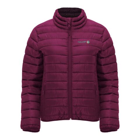 Arbeitskleidung Finland isolierte Steppjacke – plum red – mit hochwertigem Stick Gr. M