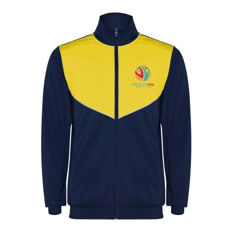 Werbeartikel Evans Trainingsanzug Unisex – navy blue-gelb – S – mit Logo bedruckt