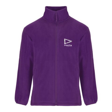 Werbeartikel Artic Fleecejacke für Herren – lila – XL – mit Logo bedruckt