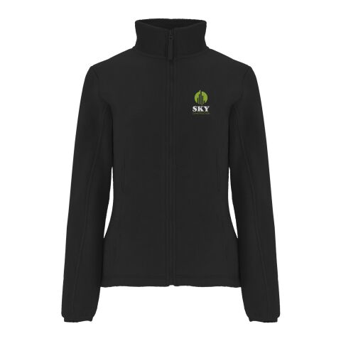 Werbeartikel Artic Fleecejacke für Damen – schwarz – L – mit Logo bedruckt