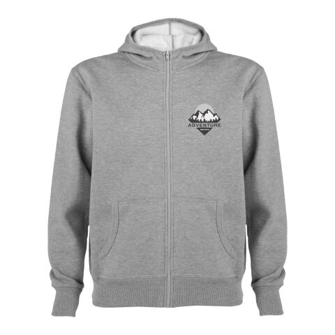 48h Express-Druck Werbeartikel Montblanc Kapuzensweatjacke Unisex – marl grey – S – mit Logo bedruckt