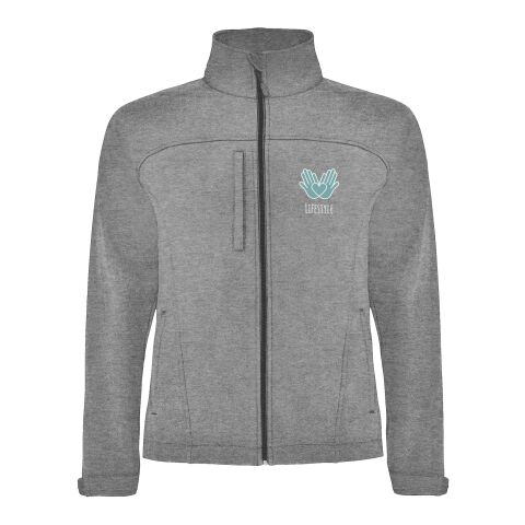 48h Express-Druck Werbeartikel Rudolph Softshelljacke Unisex – heather schwarz – 3XL – mit Logo bedruckt