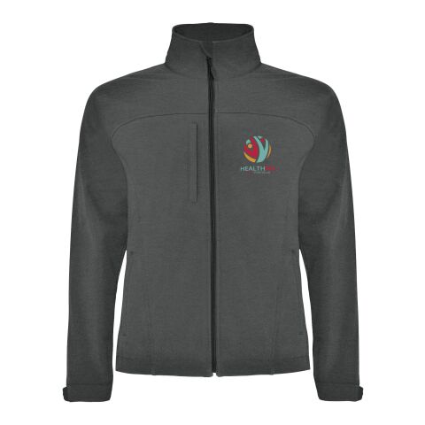 48h Express-Druck Werbeartikel Rudolph Softshelljacke Unisex – dark lead – L – mit Logo bedruckt