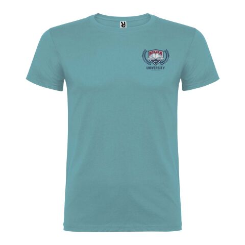 Werbeartikel Beagle T-Shirt für Herren – Dusty Blue – XL – mit Logo bedruckt