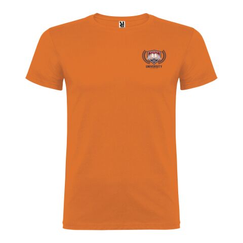 48h Express-Druck Werbeartikel Beagle T-Shirt für Herren – orange – XS – mit Logo bedruckt