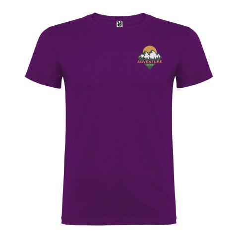 48h Express-Druck Werbeartikel Beagle T-Shirt für Herren – lila – XS – mit Logo bedruckt