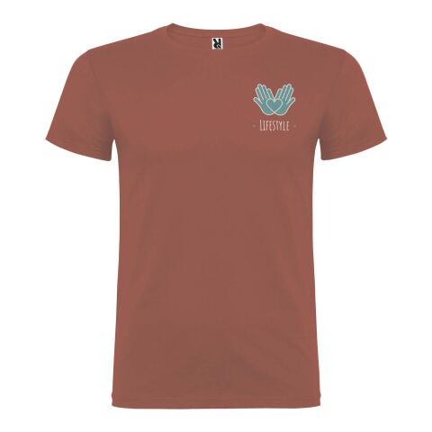 Werbeartikel Beagle T-Shirt für Herren – ziegelrot – 2XL – mit Logo bedruckt