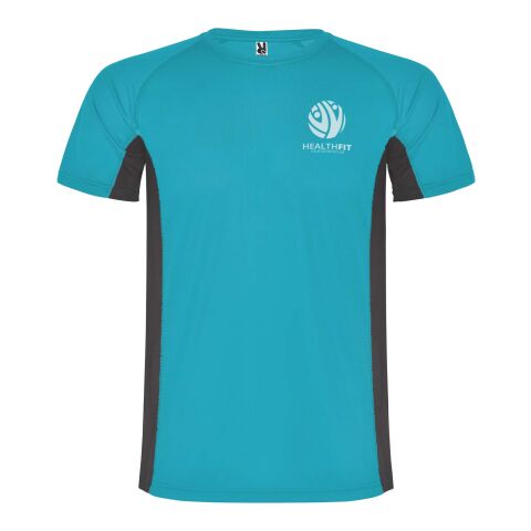 Werbeartikel Shanghai Sport T-Shirt für Herren | türkis-Dark Lead | mit Logo bedrucken