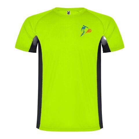 Werbeartikel Shanghai Sport T-Shirt für Herren – Fluor Green-schwarz – XL – mit Logo bedruckt