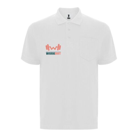 Werbeartikel Centauro Premium Poloshirt Unisex – absolutes weiß – L – mit Logo bedruckt